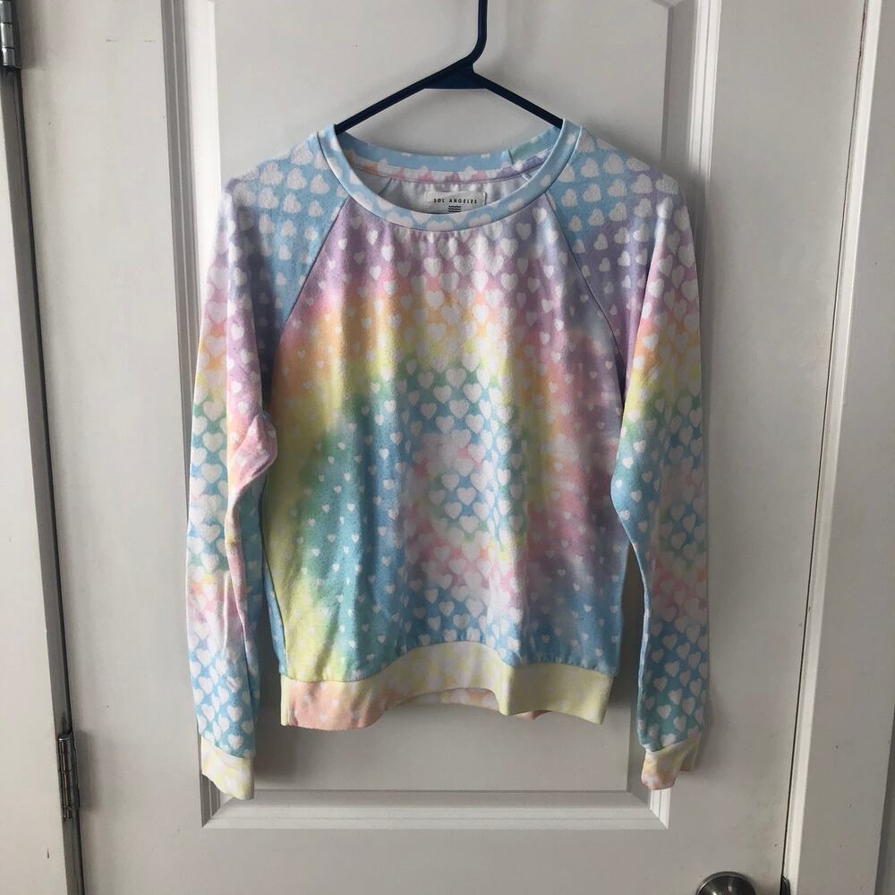 Sol Angeles Heart Burst Pullover Top + Bottom set  XS $220 Gently worn Rainbow